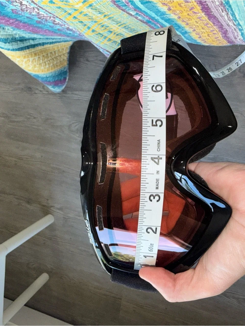 bolle Black Frame Ski/Snow Goggles with Orange Lens Buckle Adjustable Strap